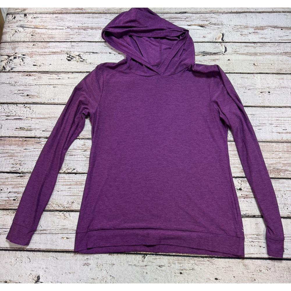 Beyond Yoga Size Small Purple Featherweight Soft Long Sleeve Hooded Top